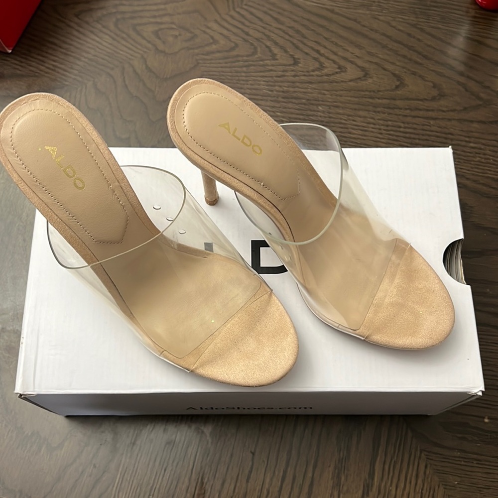 Clear strap 3in heels